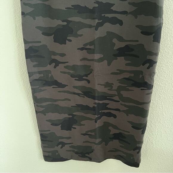 Sanctuary Neutral Camo Bodycon Midi Skirt Stretch Medium - Picture 4 of 5